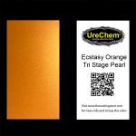 Ecstasy Orange Tri-Stage Pearl Paint Chip Sample