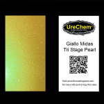 Giallo Midas Tri-Stage Pearl Paint Chip Sample