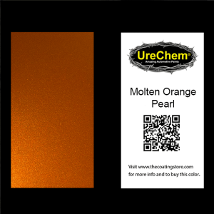 Molten Orange Pearl Paint Chip Sample