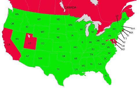 UreChem Low United States VOC Map